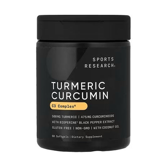 Sports Research Turmeric Curcumin C3 Complex® – 60 & 120 Softgels