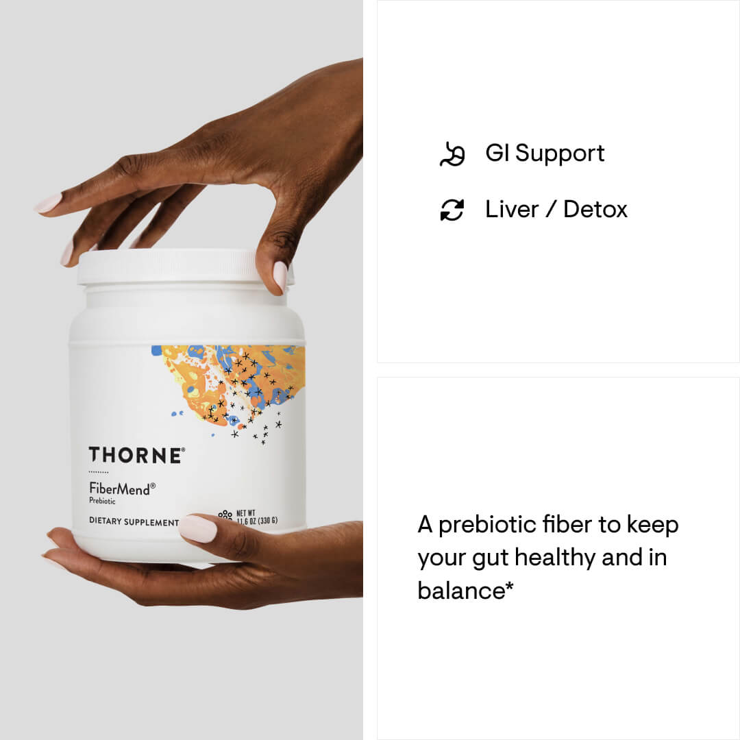 Thorne FiberMend Prebiotic Fiber Powder – 30 Servings — manufacturer product details