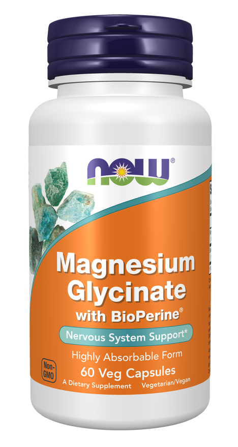 NOW Foods magnesium glycinate tablets and BioPerine capsules comparison