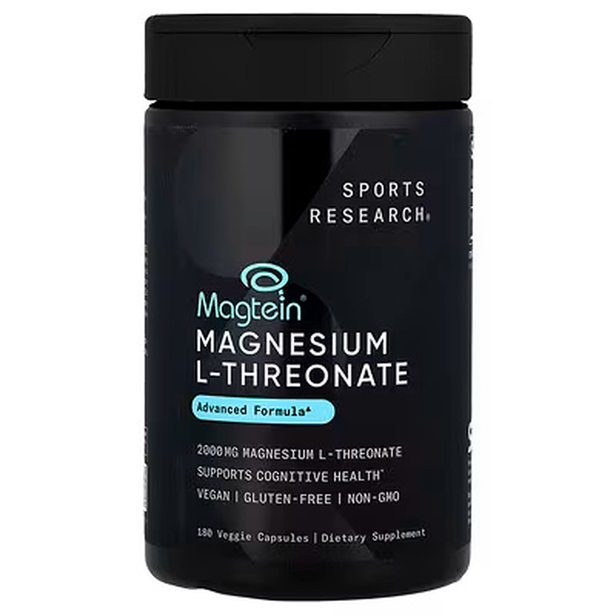 Sports Research Magnesium L-Threonate with Magtein 180 Veggie Capsules
