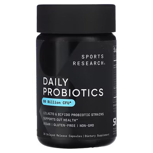 Sports Research Daily Probiotics 60 Billion CFU 30 Delayed Release Capsules