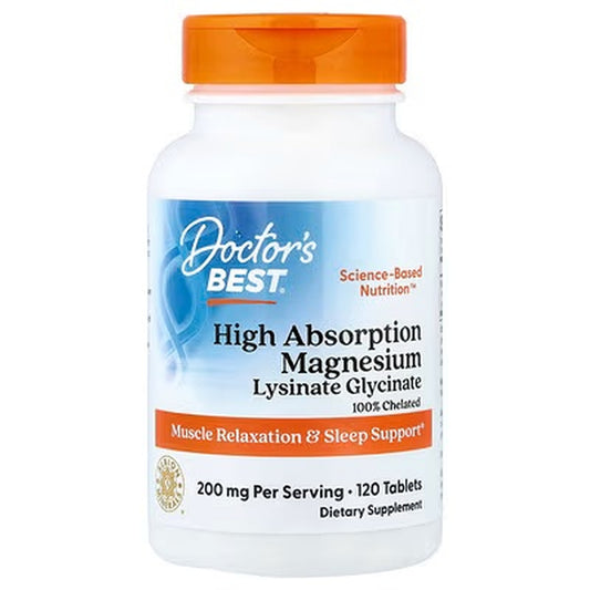 Doctor’s Best High Absorption Magnesium Lysinate Glycinate – 120 & 240 Tablets — product image 1