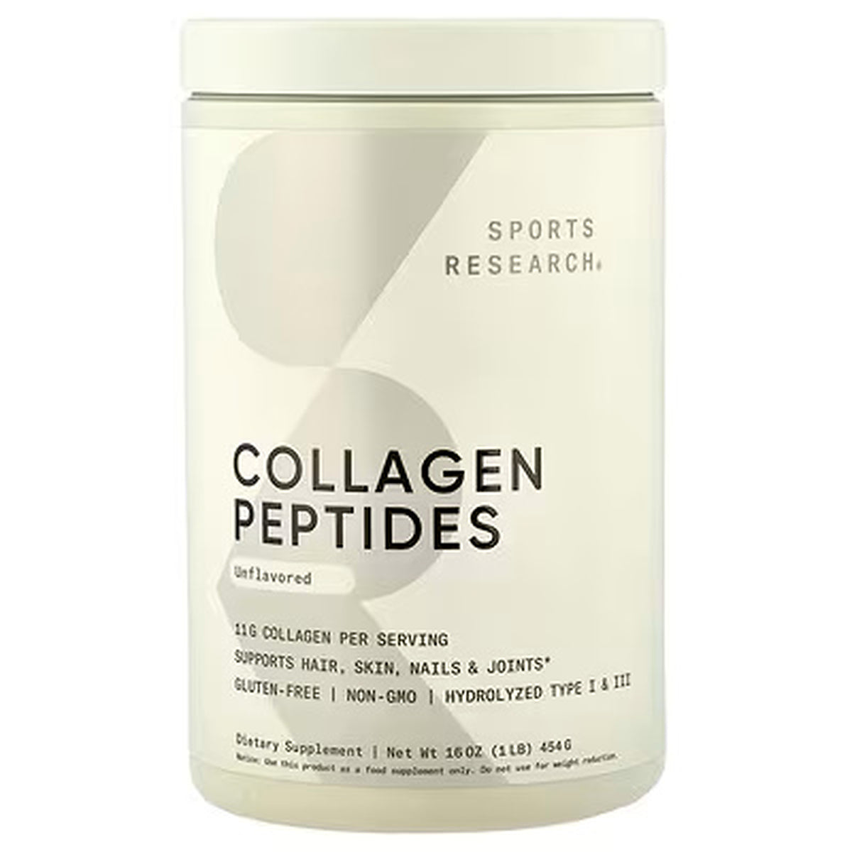 Sports Research Collagen Peptides Unflavored 454g