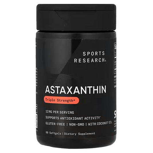 Sports Research Astaxanthin Triple Strength 12mg 60 Softgels