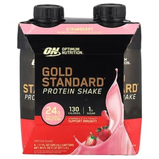 Optimum Nutrition Gold Standard Protein Shake – Strawberry, 4 × 325 mL — product image 1