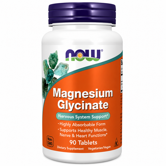 Now Foods Magnesium Glycinate with BioPerine® – 180 Veg Capsules
