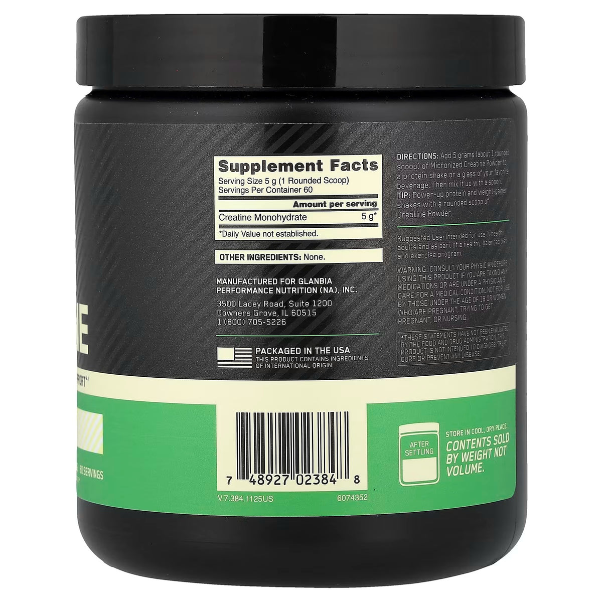 Optimum Nutrition Micronized Creatine Powder – Unflavored, 300 g — product image 2