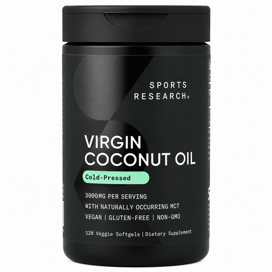 Sports Research Virgin Coconut Oil Cold-Pressed 3000mg – 120 Veggie Softgels