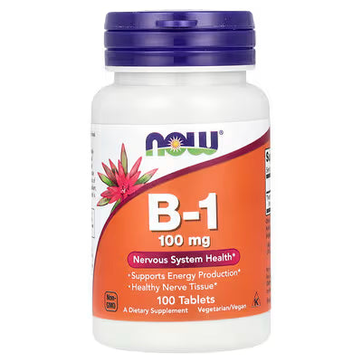NOW Foods Vitamin B-1 (Thiamine) 100 mg – 100 Tablets