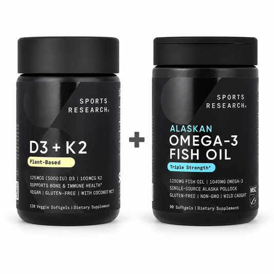 Sports Research vitamin D3/K2 and Alaskan Omega-3 bundle
