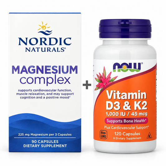 Magnesium and vitamin D3/K2 supplement bundle