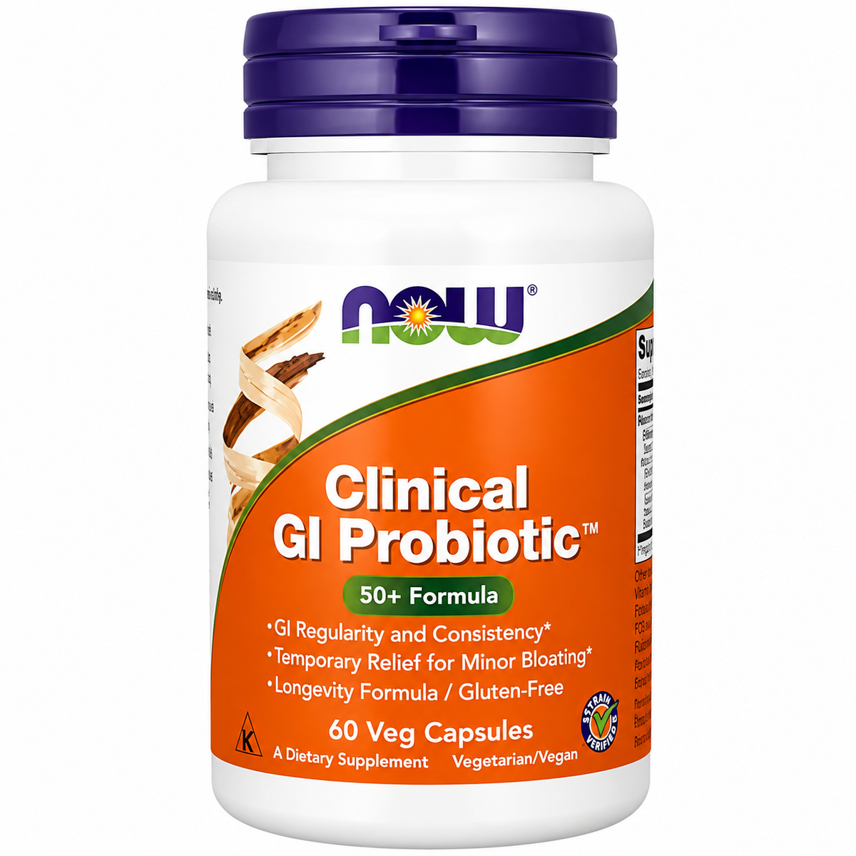 NOW Foods Clinical GI Probiotic 50+ Formula 60 Veg Capsules