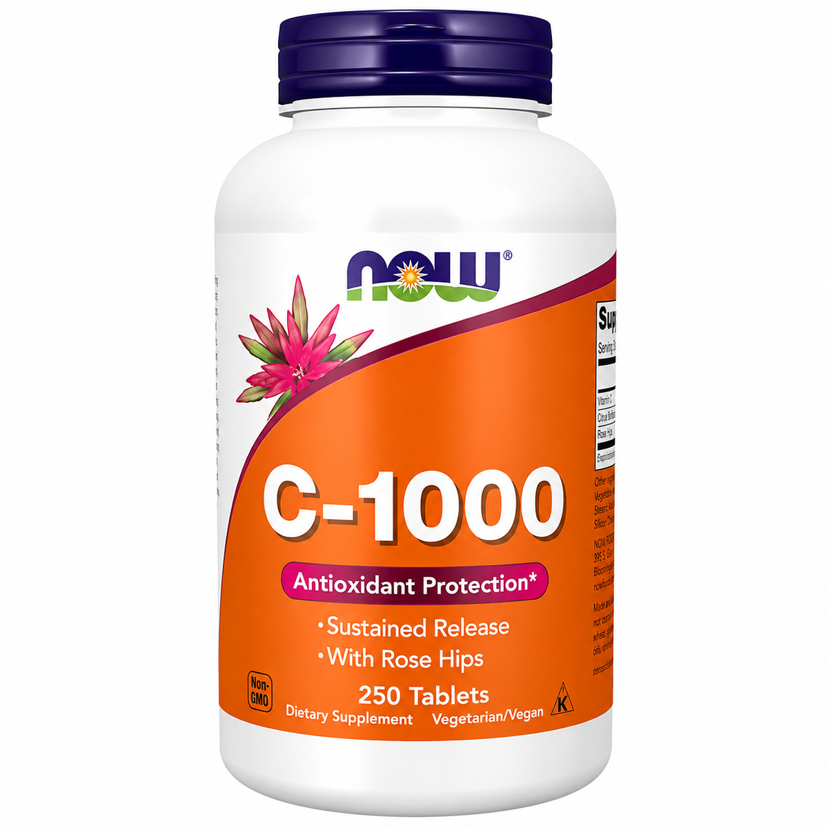 NOW Foods C-1000 Sustained Release with Rose Hips 250 Tablets