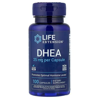 Life Extension DHEA 25 mg Promotes Optimal Hormone Levels 100 Capsules