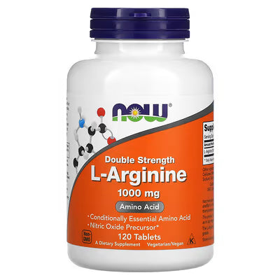 Now Foods L-Arginine Double Strength 1000mg – 120 Tablets