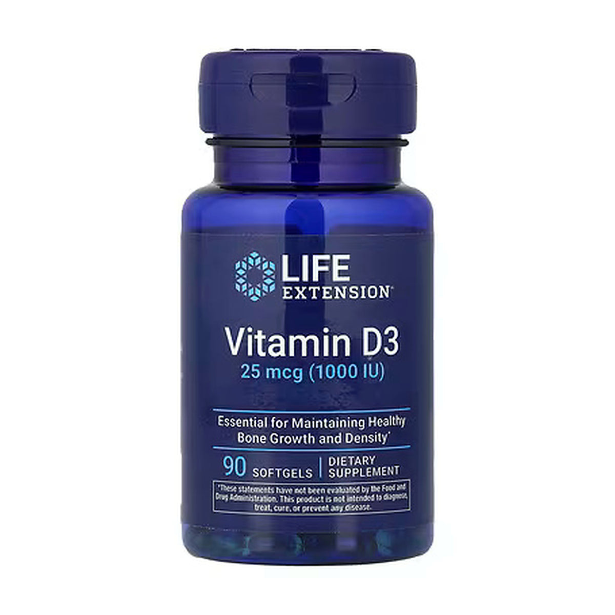 Life Extension Vitamin D3 1000 IU 25mcg 90 Softgels