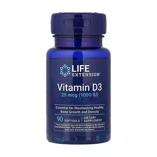 Life Extension Vitamin D3 1000 IU 25mcg 90 Softgels