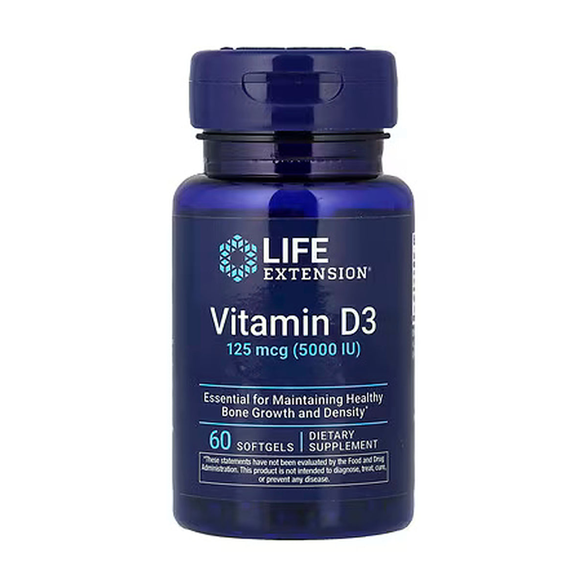 Life Extension Vitamin D3 5000 IU 125mcg 60 Softgels