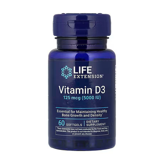 Life Extension Vitamin D3 5000 IU 125mcg 60 Softgels