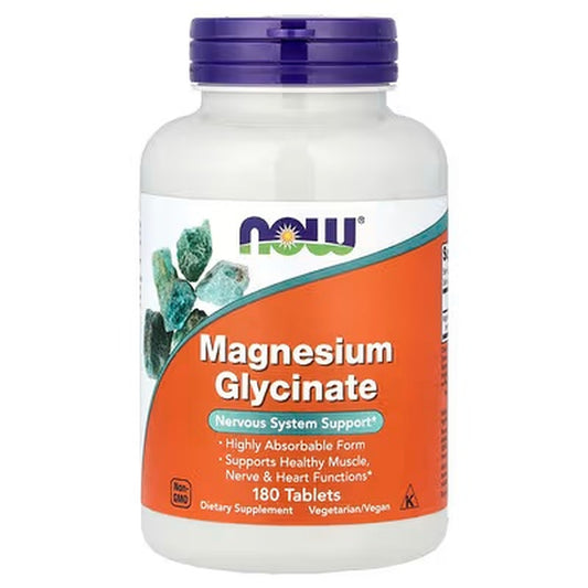 Now Foods Magnesium Glycinate – 90 & 180 Tablets