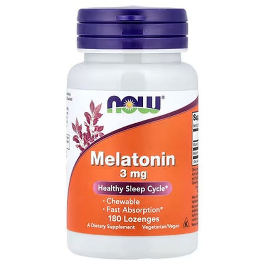NOW Foods Melatonin 3mg Chewable Lozenges 180 Count