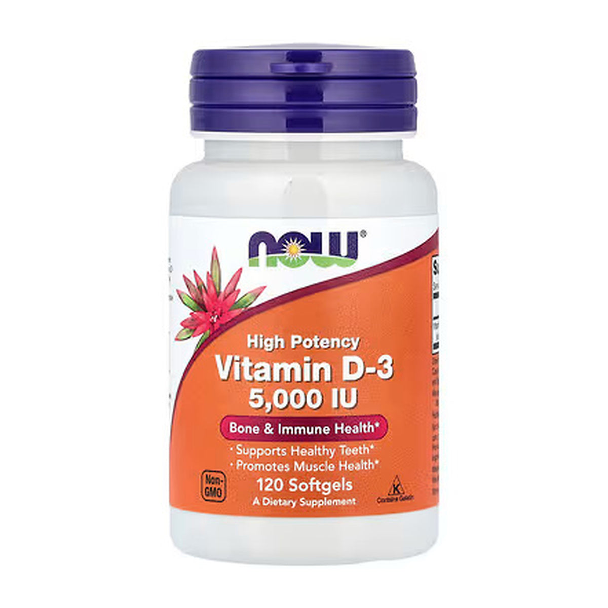 Now Foods Vitamin D-3 High Potency 5000 IU 120 Softgels