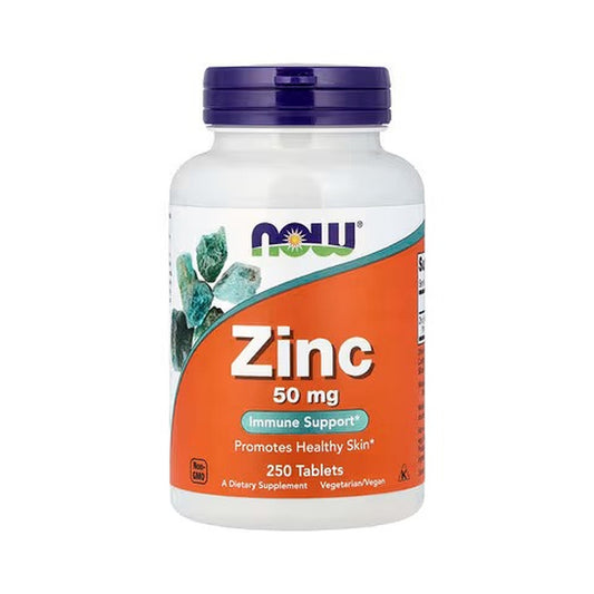 Now Foods Zinc 50mg – Immune Support & Healthy Skin | 100 & 250 Tablets