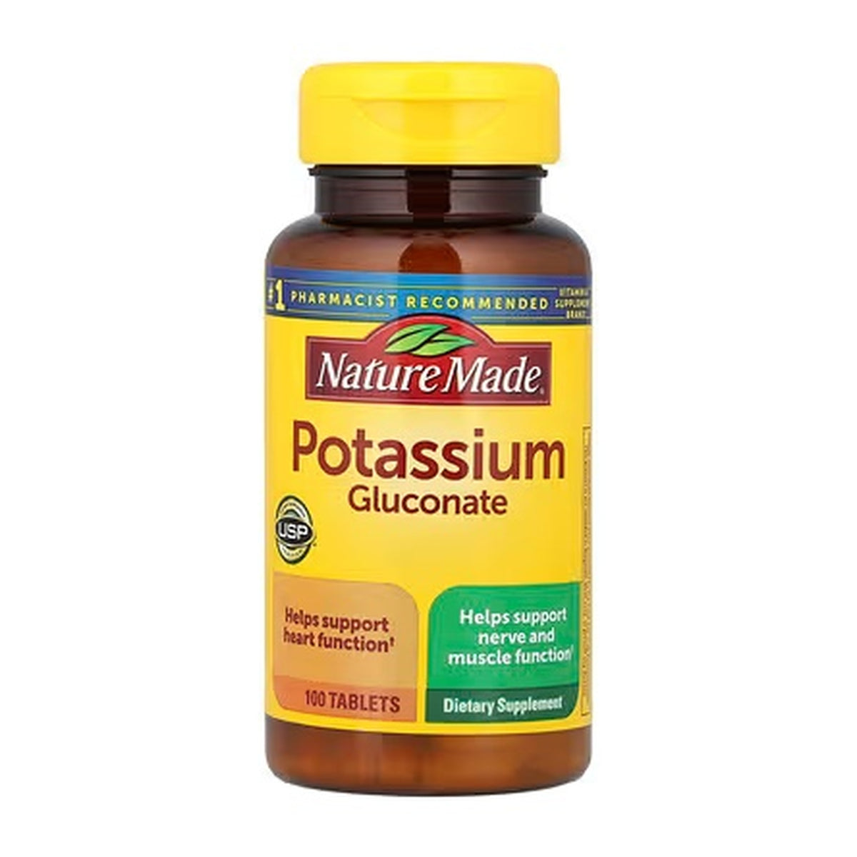Nature Made Potassium Gluconate - 100 Tablets