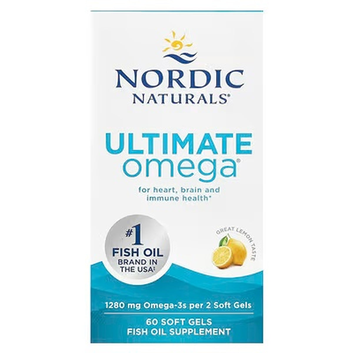 Nordic Naturals Ultimate Omega - High Potency Fish Oil, 60 Softgels
