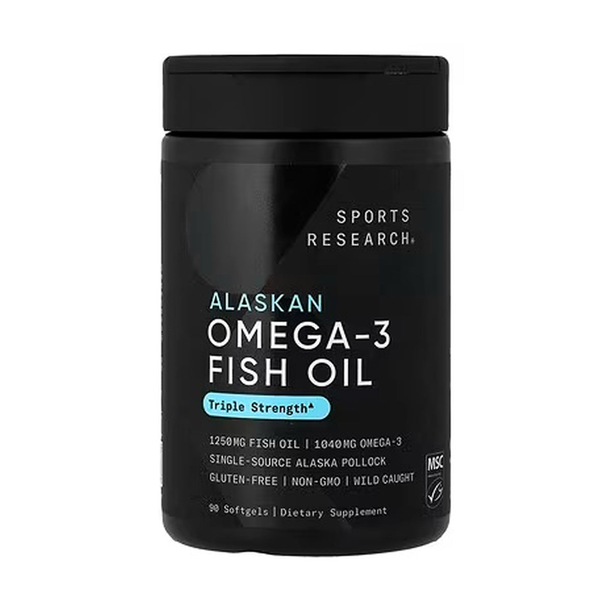Sports Research Alaskan Omega-3 Fish Oil Triple Strength – 90 & 180 Softgels