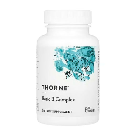 Thorne Basic B Complex Active Coenzyme B Vitamins Energy Brain Cardiovascular Health 60 Capsules Dietary Supplement