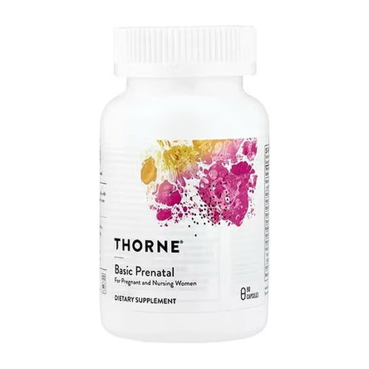 Thorne Basic Prenatal Complete Prenatal Vitamin for Pregnant and Nursing Women Active Folate Iron 90 Capsules Dietary Supplement