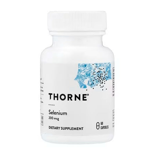 Thorne Selenium 200 mcg Selenomethionine Thyroid Antioxidant Immune Cardiovascular Health 60 Capsules Dietary Supplement