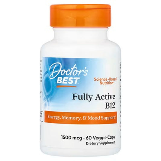 Doctor’s Best Fully Active B12 – 1500 mcg, 60 Veggie Capsules — product image 1