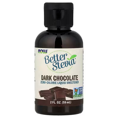 NOW Better Stevia Dark Chocolate Zero-Calorie Liquid Sweetener 2fl oz 59ml