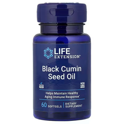 Life Extension Black Cumin Seed Oil Helps Maintain Healthy Aging Immune Response 60 Softgels