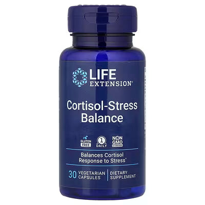 Life Extension Cortisol-Stress Balance – Balances Cortisol Response to Stress, 30 Vegetarian Capsules