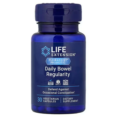 Life Extension FLORASSIST Probiotic Daily Bowel Regularity Defend Against Occasional Constipation 30 Vegetarian Capsules