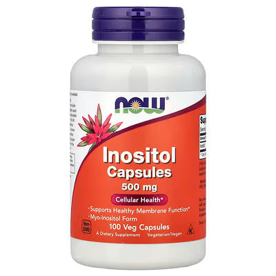 NOW Foods Inositol Capsules 500mg 100 Veg Capsules