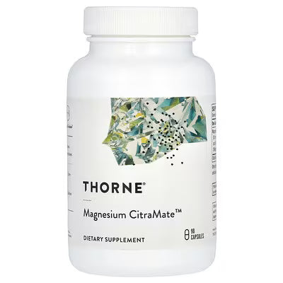 Thorne Magnesium CitraMate Magnesium Citrate Malate Energy Muscle Nerve Cardiovascular Health 90 Capsules Dietary Supplement