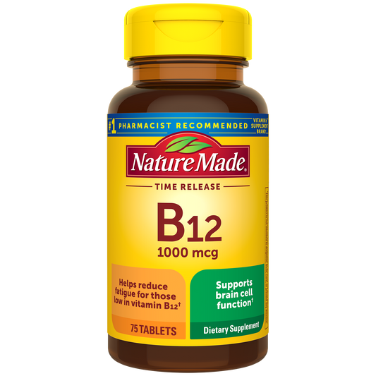 Nature Made B12 1,000 mcg Time Release – 75 Tablets — front package