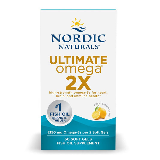 Nordic Naturals Ultimate Omega 2X Lemon – 60 Softgels — front package