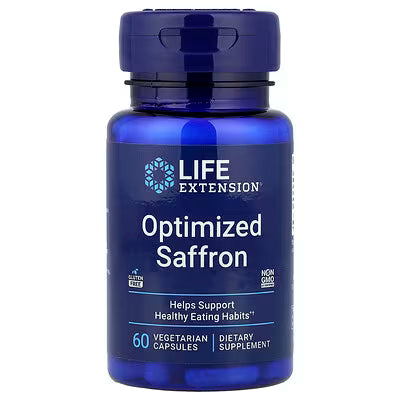 Life Extension Optimized Saffron Helps Support Healthy Eating Habits 60 Vegetarian Capsules