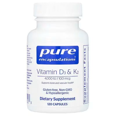 Pure Encapsulations Vitamin D3 & K2 120 Capsules