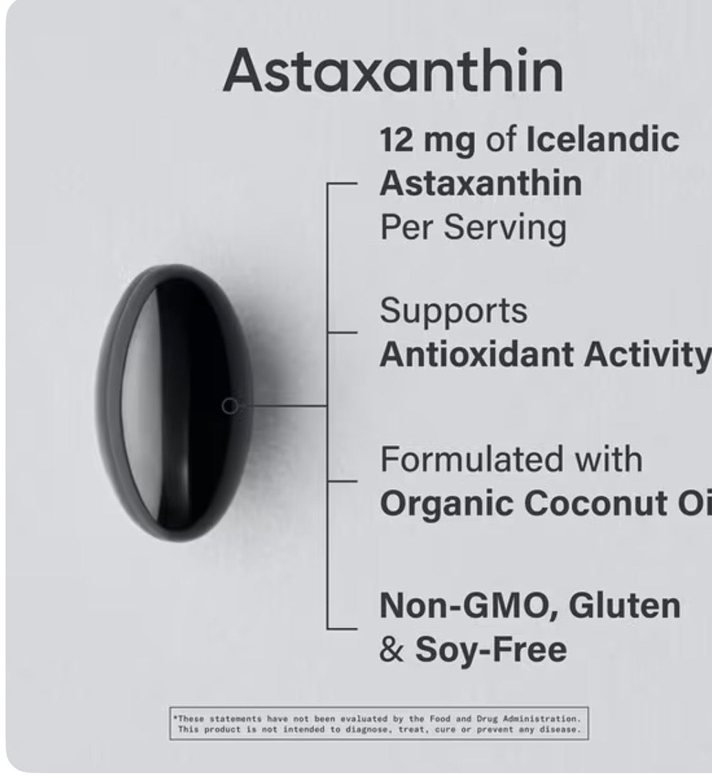 Sports Research Astaxanthin 12 mg antioxidant activity and coconut oil