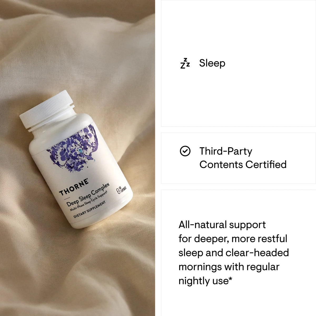Thorne Deep Sleep Complex – 60 Capsules — manufacturer product details