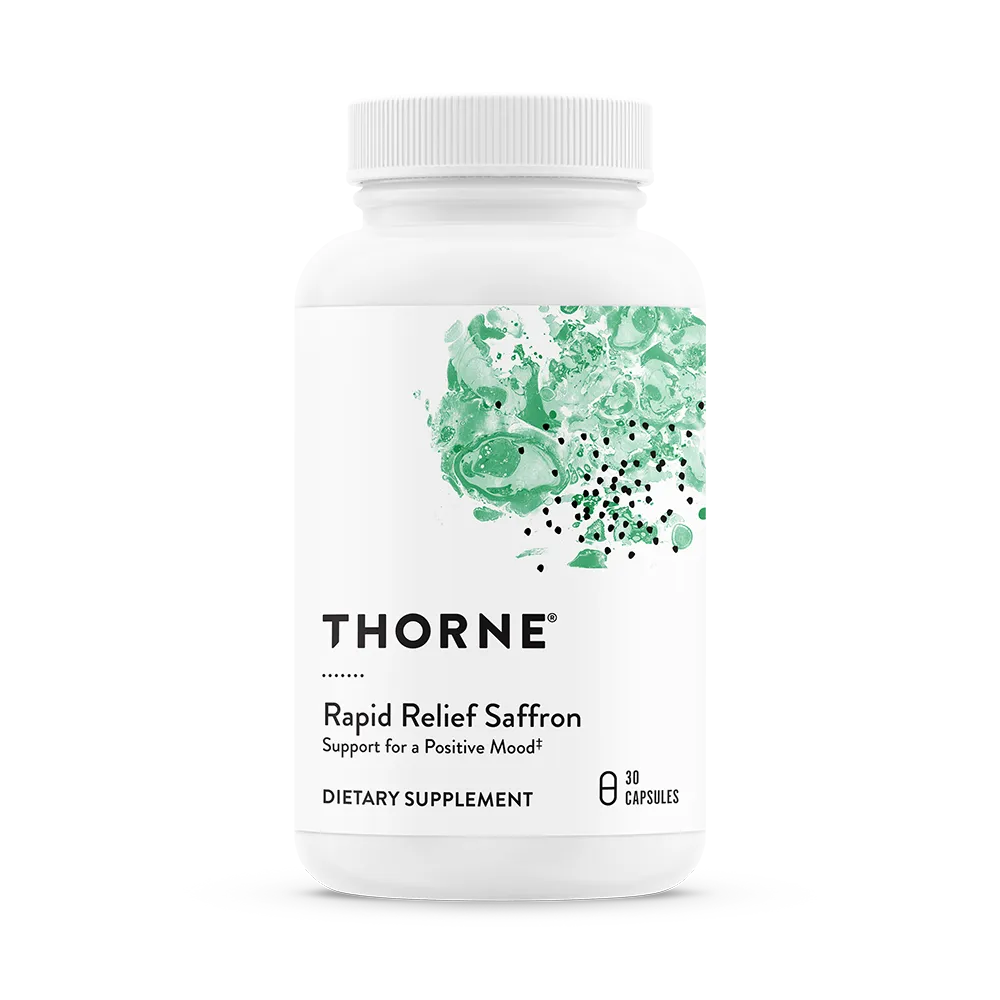 Thorne Rapid Relief Saffron – 30 Capsules — front package