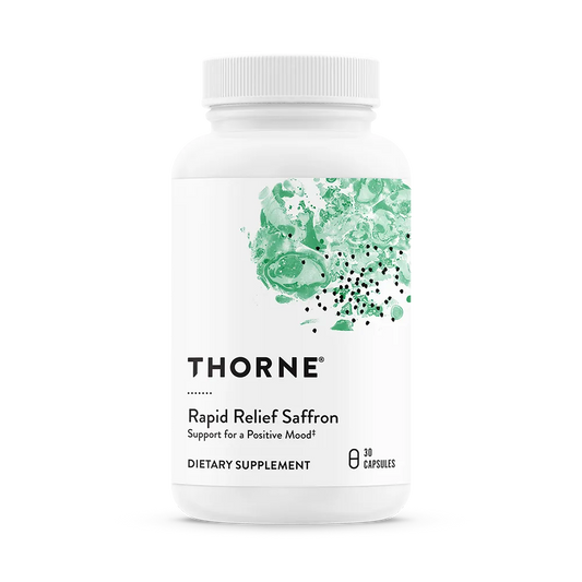Thorne Rapid Relief Saffron – 30 Capsules — front package