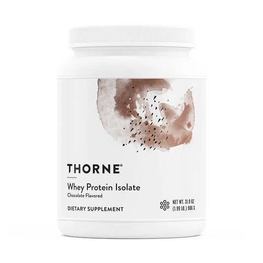 Thorne Whey Protein Isolate Chocolate – 30 Servings — front package