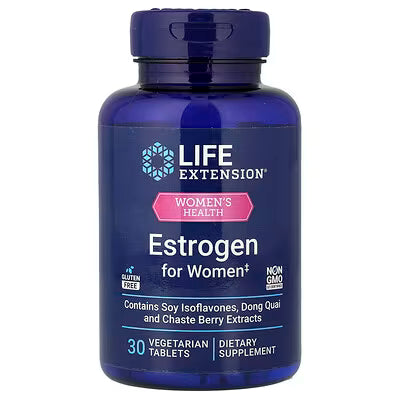 Life Extension Estrogen for Women with Soy Isoflavones Dong Quai and Chaste Berry 30 Vegetarian Tablets
